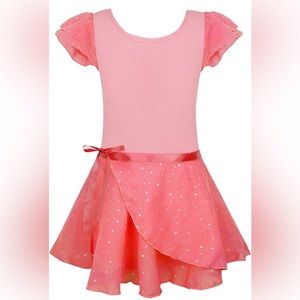 Ballet Leotard with Removable Skirt Size: 7-8 Color: Pink